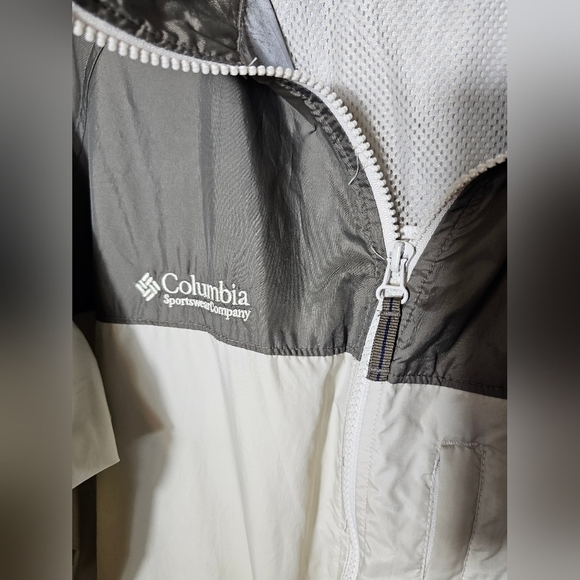 Columbia Greige and Gray Long Sleeve Windbreaker Jacket Men's Size Large - Picture 11 of 13